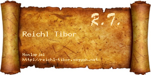 Reichl Tibor névjegykártya